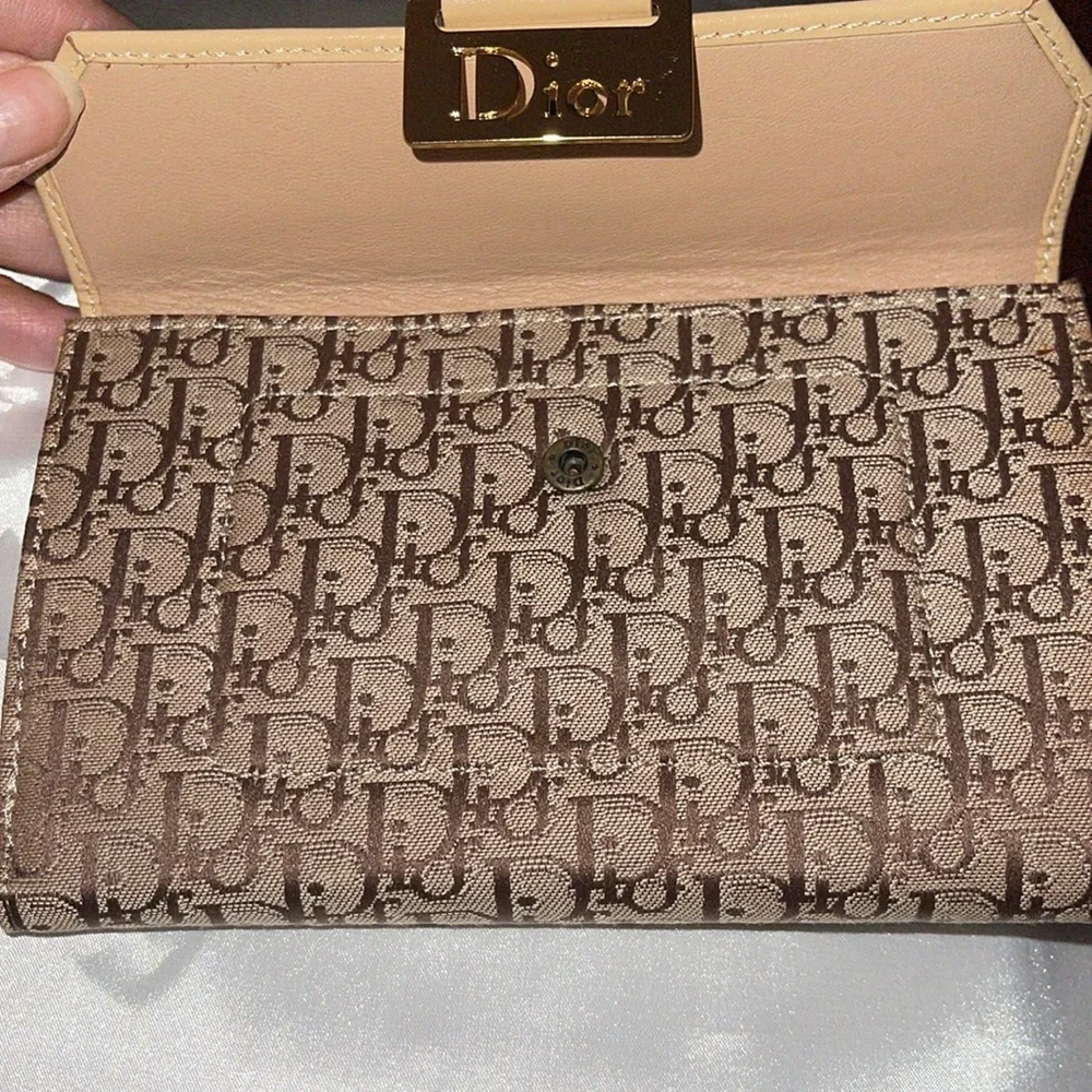 Preloved Dior trotter canvas wallet excellent condition